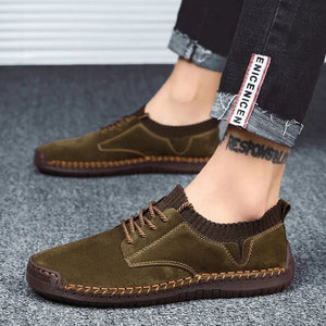 Men's Suede Hand-Stitched Shoes