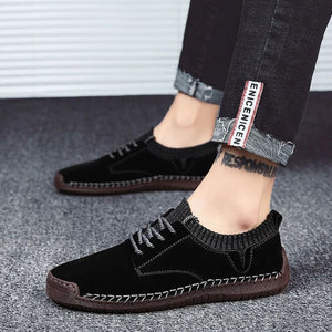 Men's Suede Hand-Stitched Shoes