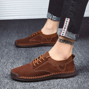 Men's Suede Hand-Stitched Shoes