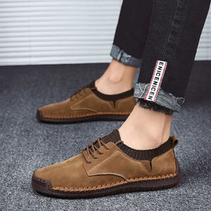 Men's Suede Hand-Stitched Shoes