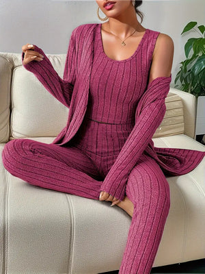 Lounge Edit 3-Piece Ribbed Set