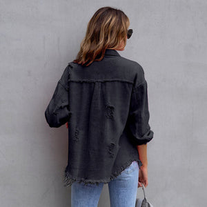 Alba Distressed Denim Jacket