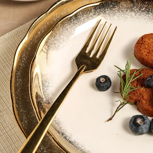 Gold Dust Dinner Plates