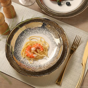 Gold Dust Dinner Plates