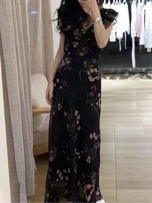Valencia Ruffled Floral Maxi Dress