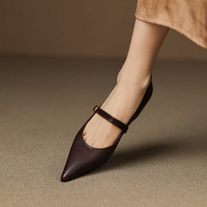 Elaine Genuine Leather Heels