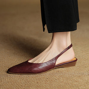 Amelie Genuine Leather Slingbacks