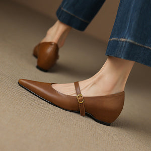 Elaine Genuine Leather Heels