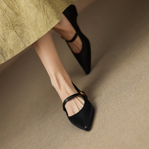 Elaine Genuine Leather Heels