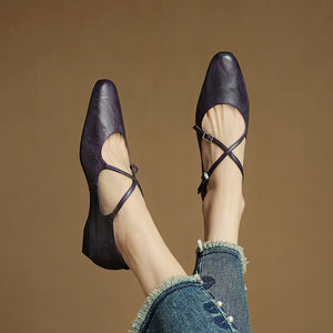 Eclan Genuine Leather Flats