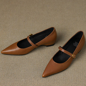 Elaine Genuine Leather Heels