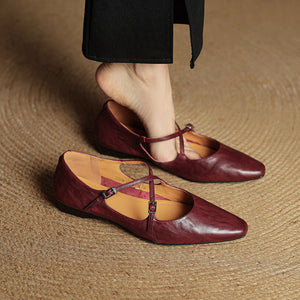 Eclan Genuine Leather Flats