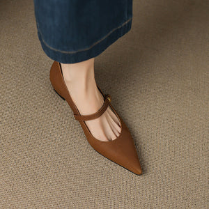 Elaine Genuine Leather Heels