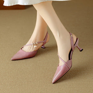 Dahlia Genuine Leather Heels