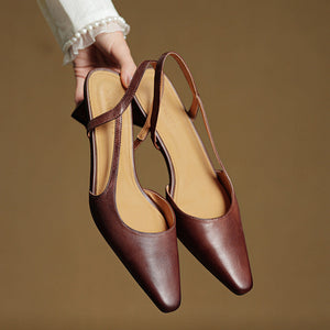 Elle Genuine Leather Heels