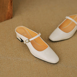 Vian Genuine Leather Mules