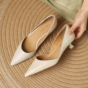 Carlen Genuine Leather Heels