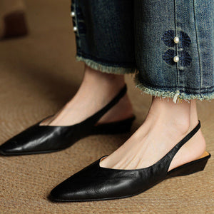 Amelie Genuine Leather Slingbacks