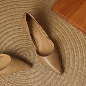 Carlen Genuine Leather Heels