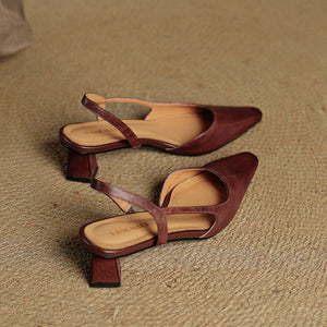 Elle Genuine Leather Heels