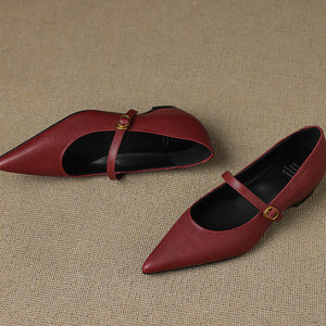 Elaine Genuine Leather Heels