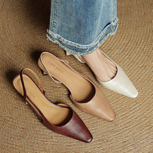 Elle Genuine Leather Heels