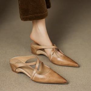 Aluna Genuine Leather Mules