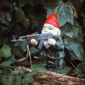 Garden Gnome Soldier Figurines for Tactical Team Decor