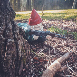 Garden Gnome Soldier Figurines for Tactical Team Decor