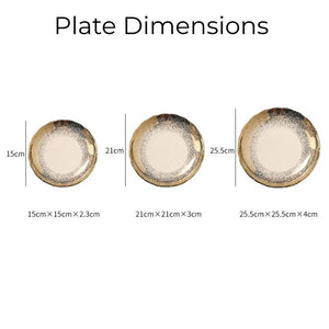 Gold Dust Dinner Plates