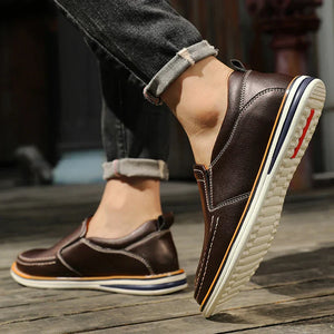 Leather Flats in Roman Style