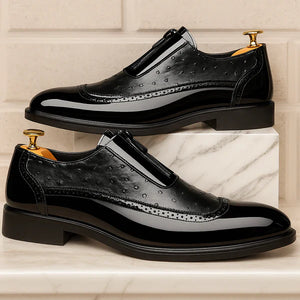 Ostrich Leather Slip-On