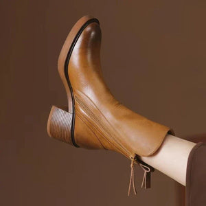 Caramel-Colored Ankle Boots