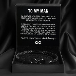 To My Man Personalized Infinity Bracelet