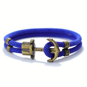 Marine-Themed Anchor Rope Bracelet