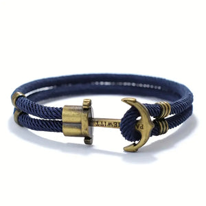 Marine-Themed Anchor Rope Bracelet