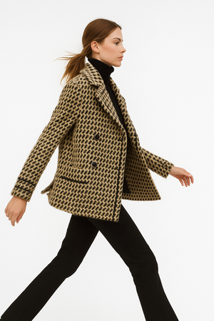Vionne Houndstooth Knit Jacket