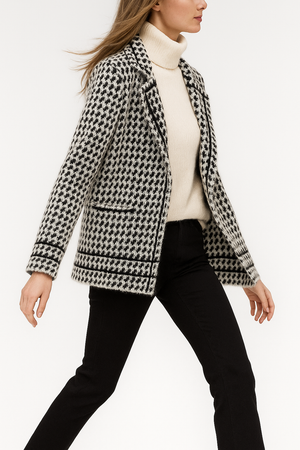 Vionne Houndstooth Knit Jacket