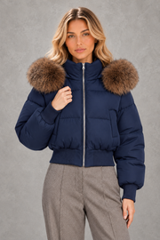 Mia | Plush-Collar Cropped Puffer Jacket — studio_front — Sofia [3d39d939-05b4-4316-9920-e144ab4e15cc]