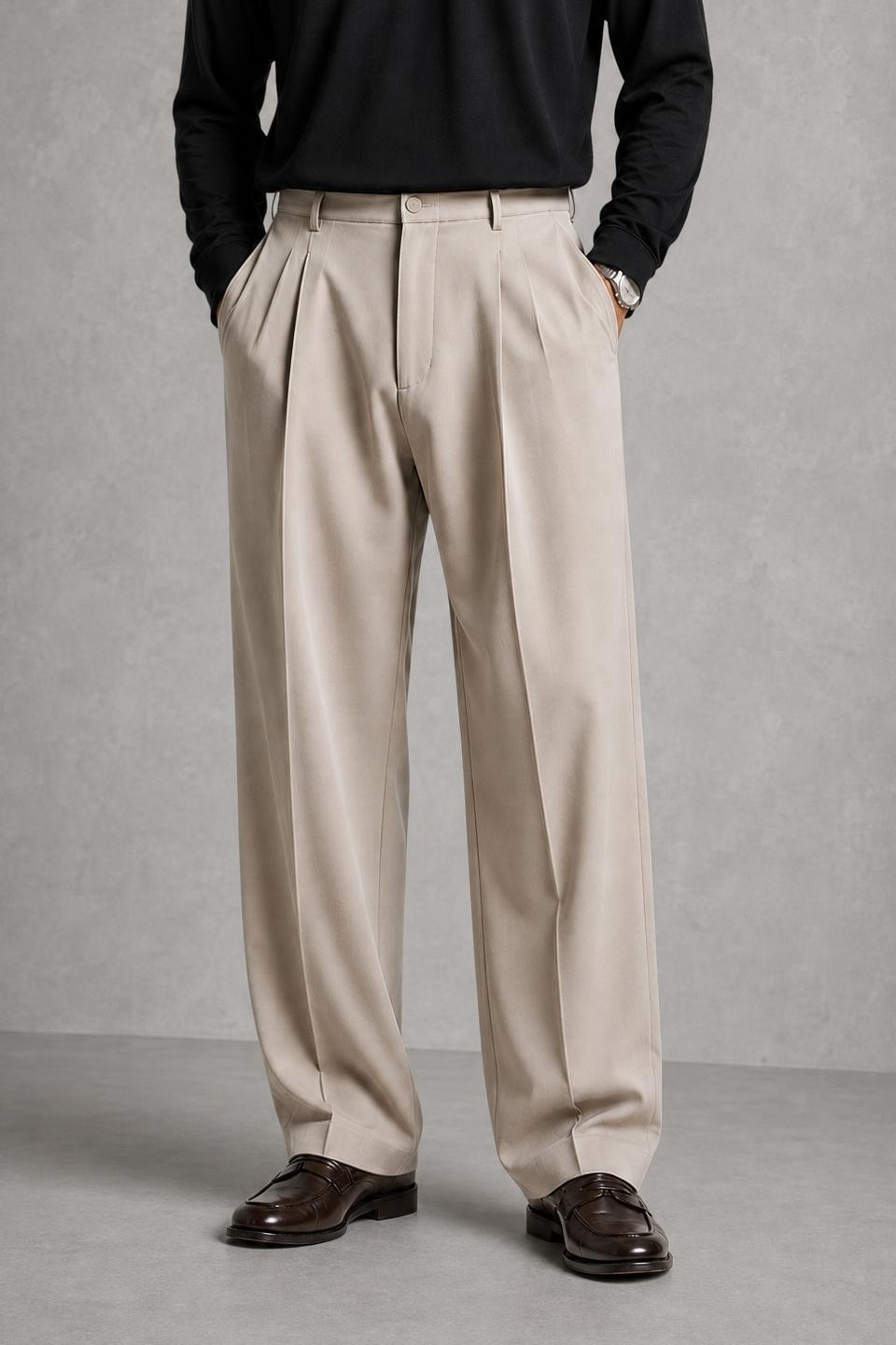 Samuel | Pleat-Front Relaxed Trousers — studio_three_quarter — Charles [03c121b1-6e62-4661-91c9-f44351856313]