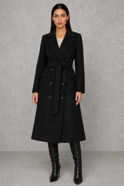 Scarlett | Tie-Waist Double-Breasted Coat — studio_front — Helena [03845f8a-b3c8-48e0-ba9e-c9b05b3b7975]