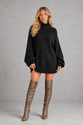 Florence | Balloon-Sleeve Knit Mini Dress — studio_front — Sofia [0cd1136d-eae4-4bff-b5ae-91e5c7239cbf]