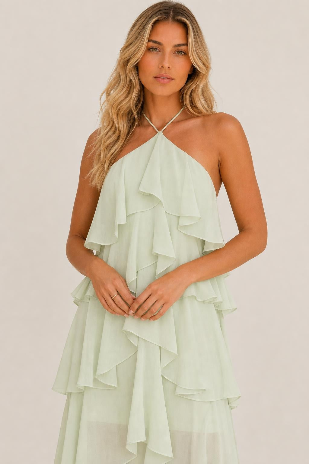 Camila | Tie-Strap Tiered Floral Maxi Dress