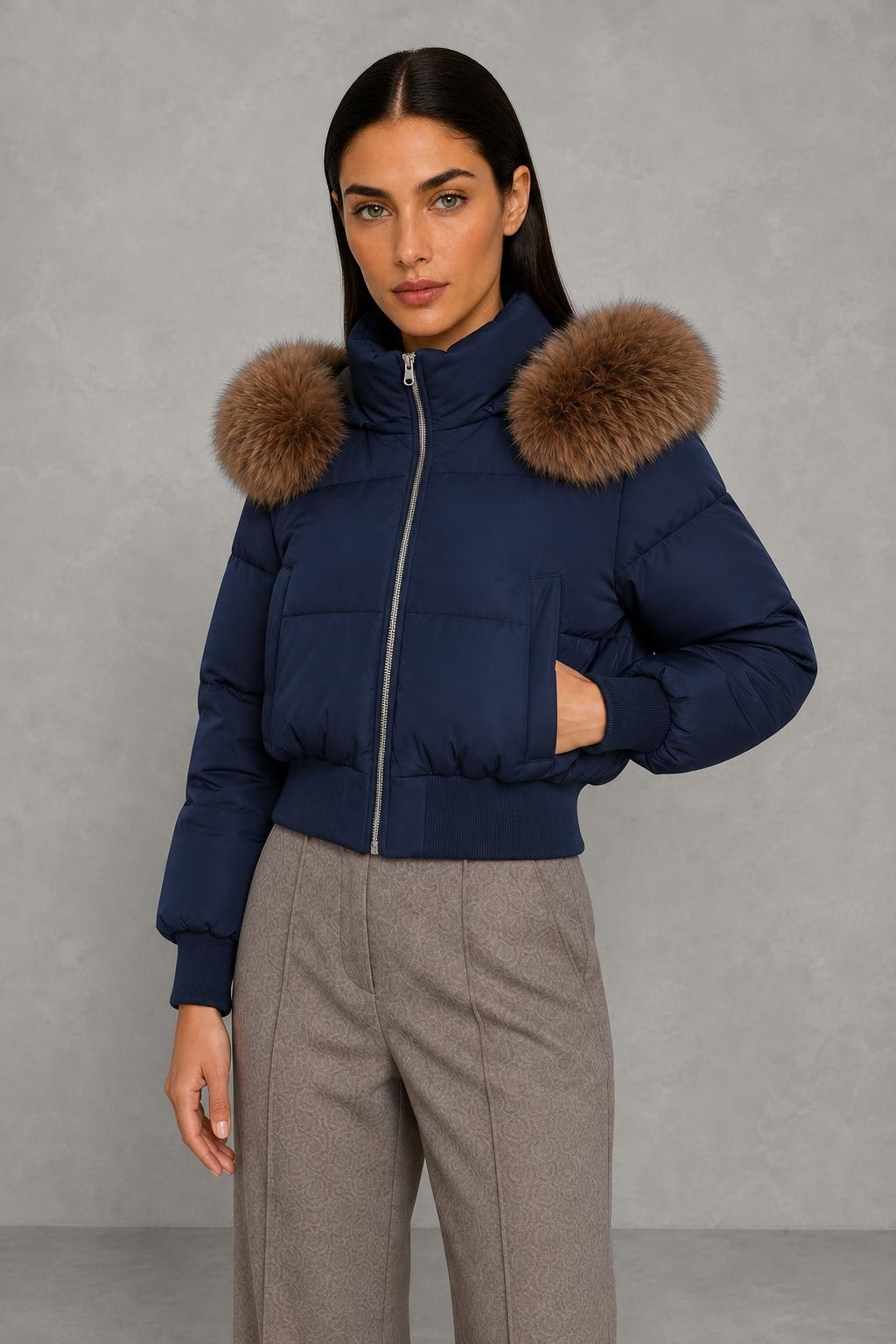 Mia | Plush-Collar Cropped Puffer Jacket — studio_three_quarter — Helena [450b81c3-22de-4a4b-99d0-a9b7f5e01364]