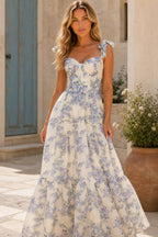 Millera Floral Bow-Strap Maxi Dress — lifestyle — Sofia [8fd4da9f-d42f-476a-ac32-cb6adec99417]