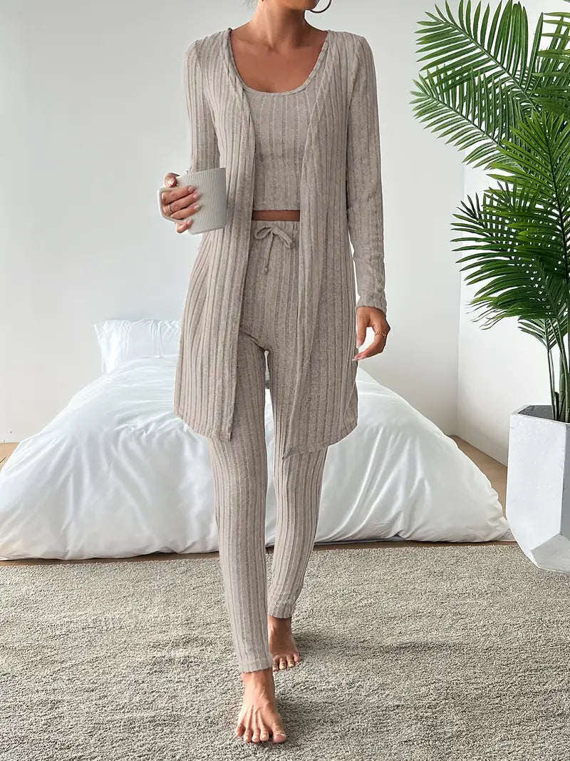 Lounge Edit 3-Piece Ribbed Set