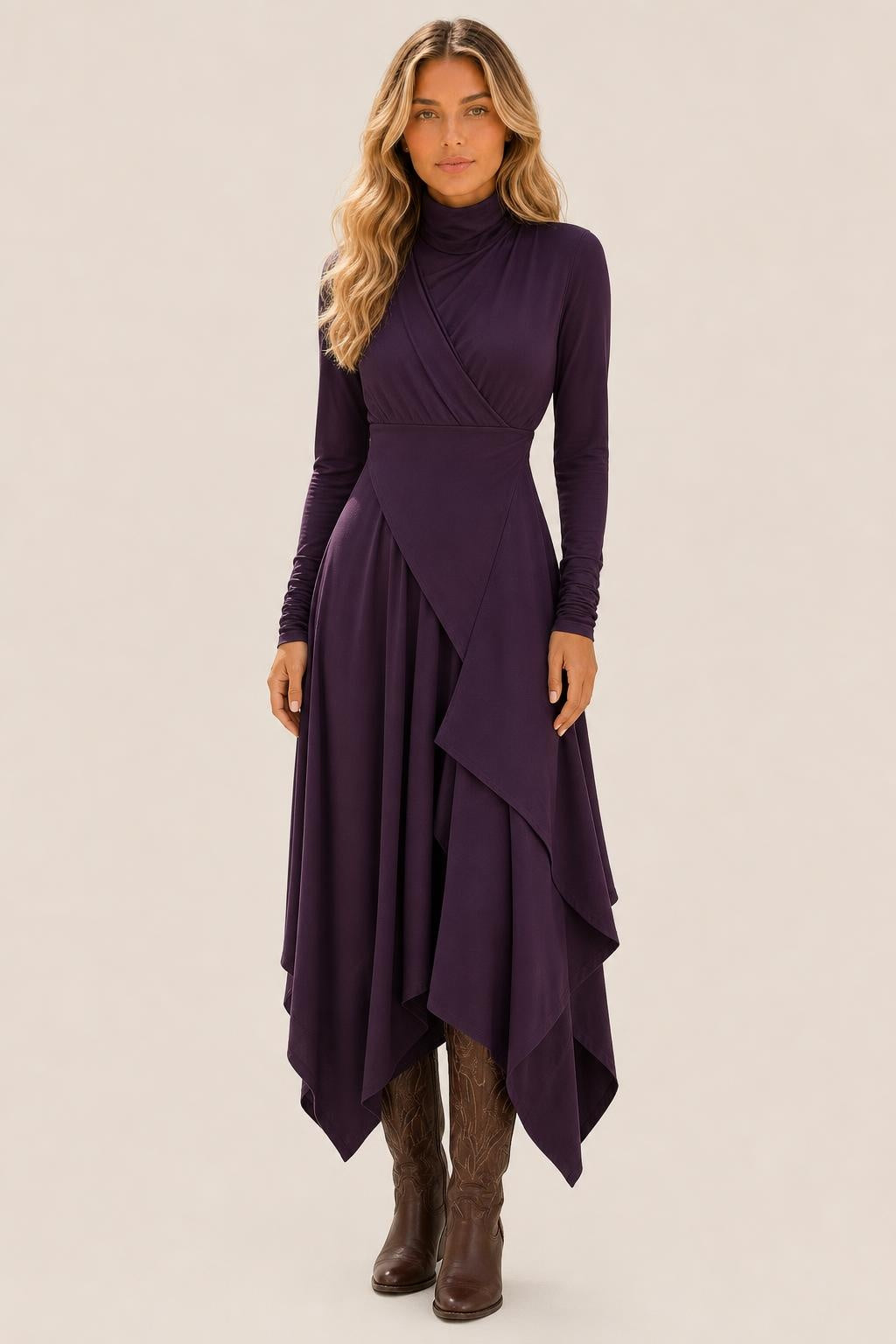 Zaria Draped Cotton-Blend Maxi Dress — studio_front — Sofia [d1850b3f-53f3-4402-ad73-f2e3406d1c64]