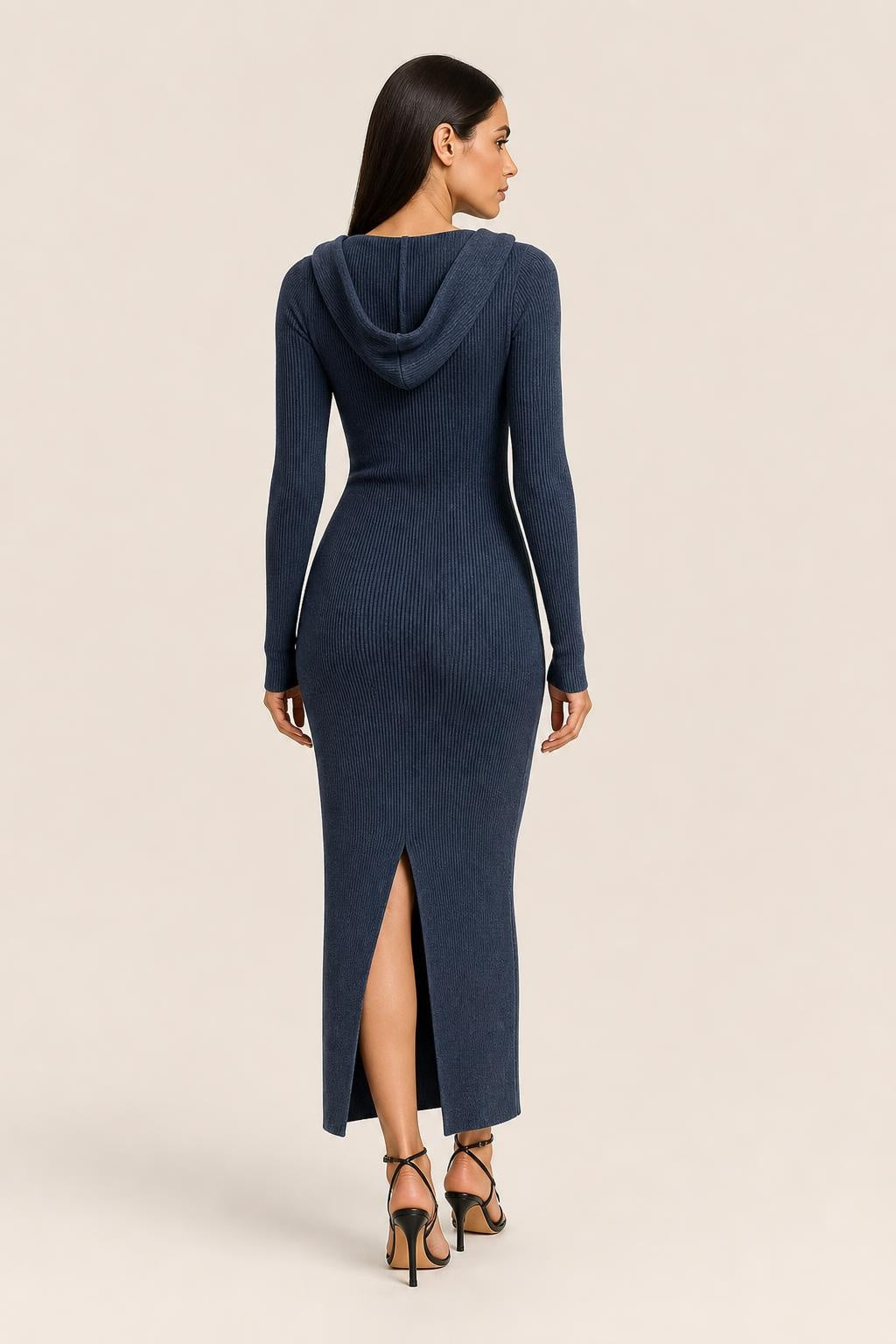 Additional view of Kendall | Hooded Knit Maxi Dress
