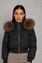 Mia | Plush-Collar Cropped Puffer Jacket — studio_front — Helena [d252359f-139b-4227-a0b9-dc645b0b1237]