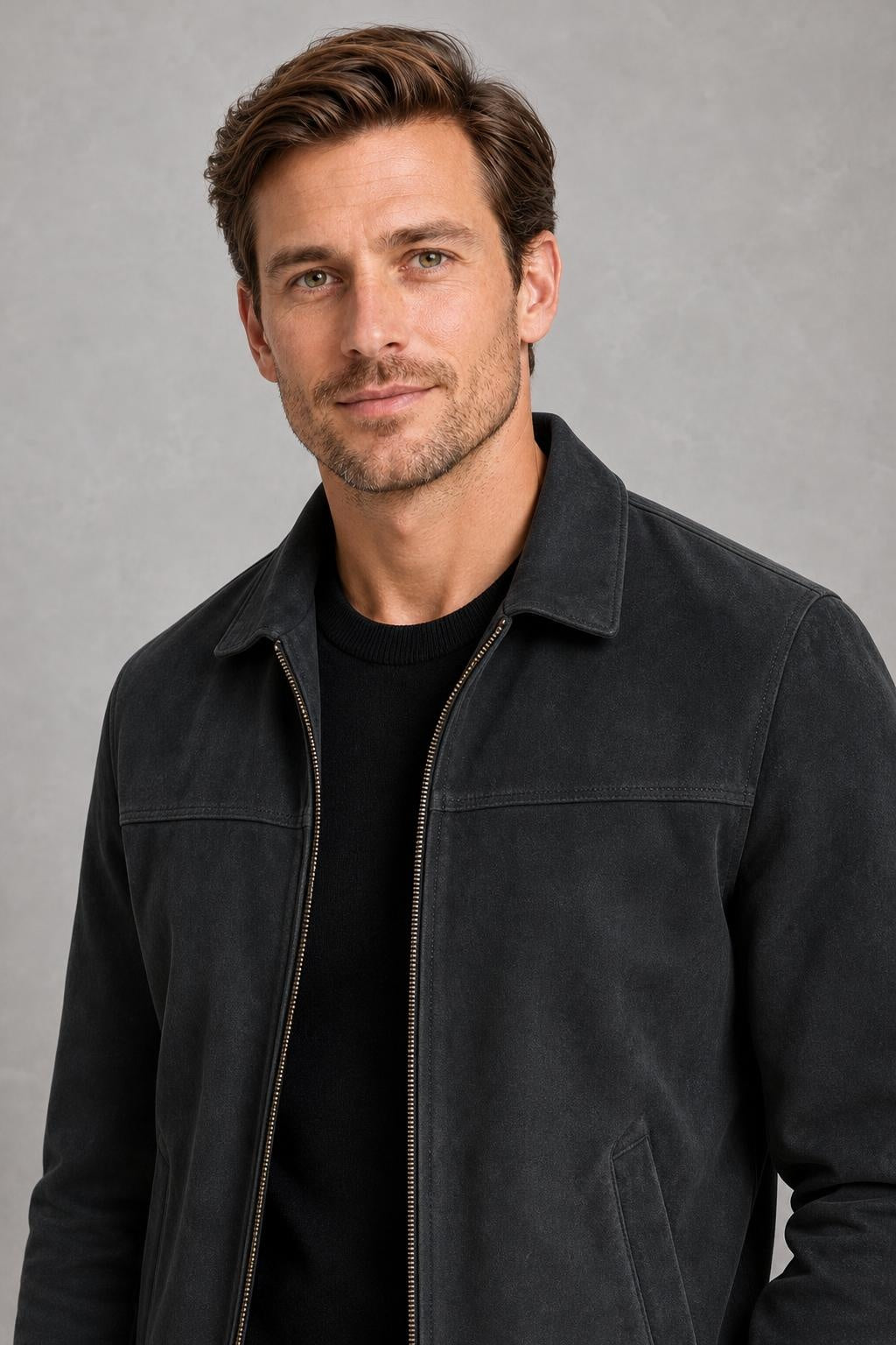 Connor | Panel-Seam Zip-Front Jacket — studio_closeup — Charles [20ff860c-eb12-4512-87d1-d314ee31efc8]
